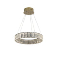 LED Ring Chandelier - Stainless Steel Crystal Ceiling Light