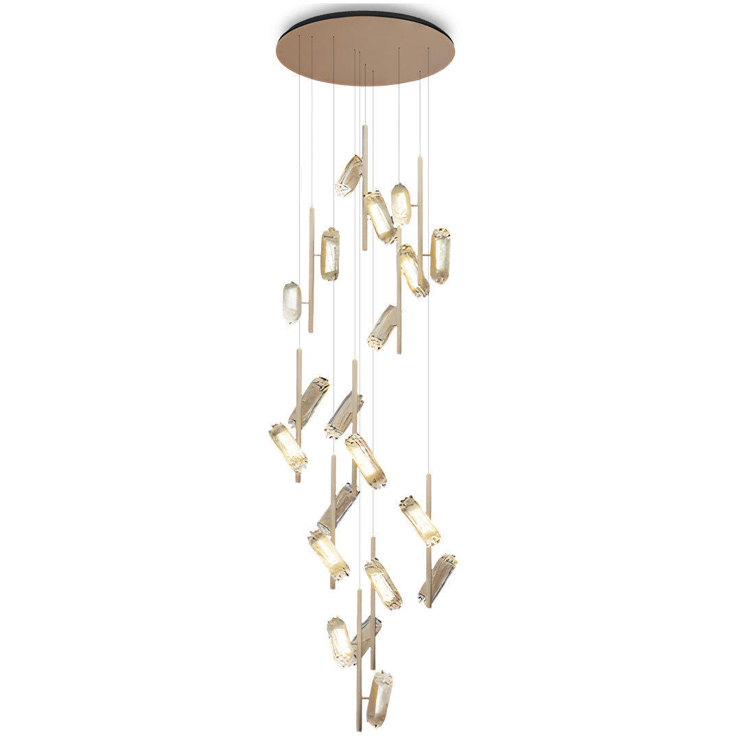 Luxury Acrylic LED Staircase Chandelier Ceiling Light