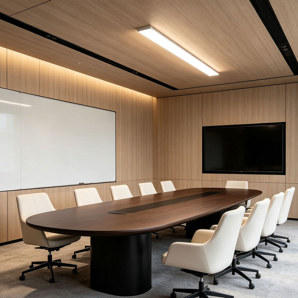 Modern Minimalist White LED Linear Ceiling Light