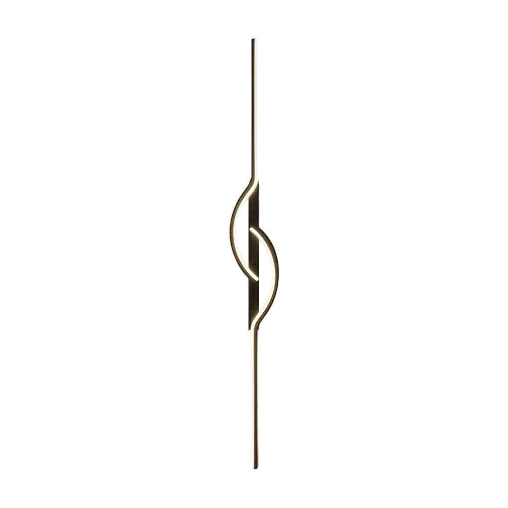 Modern Black Aluminum Wall Sconce - Creative Linear Lamp for Home Lighting