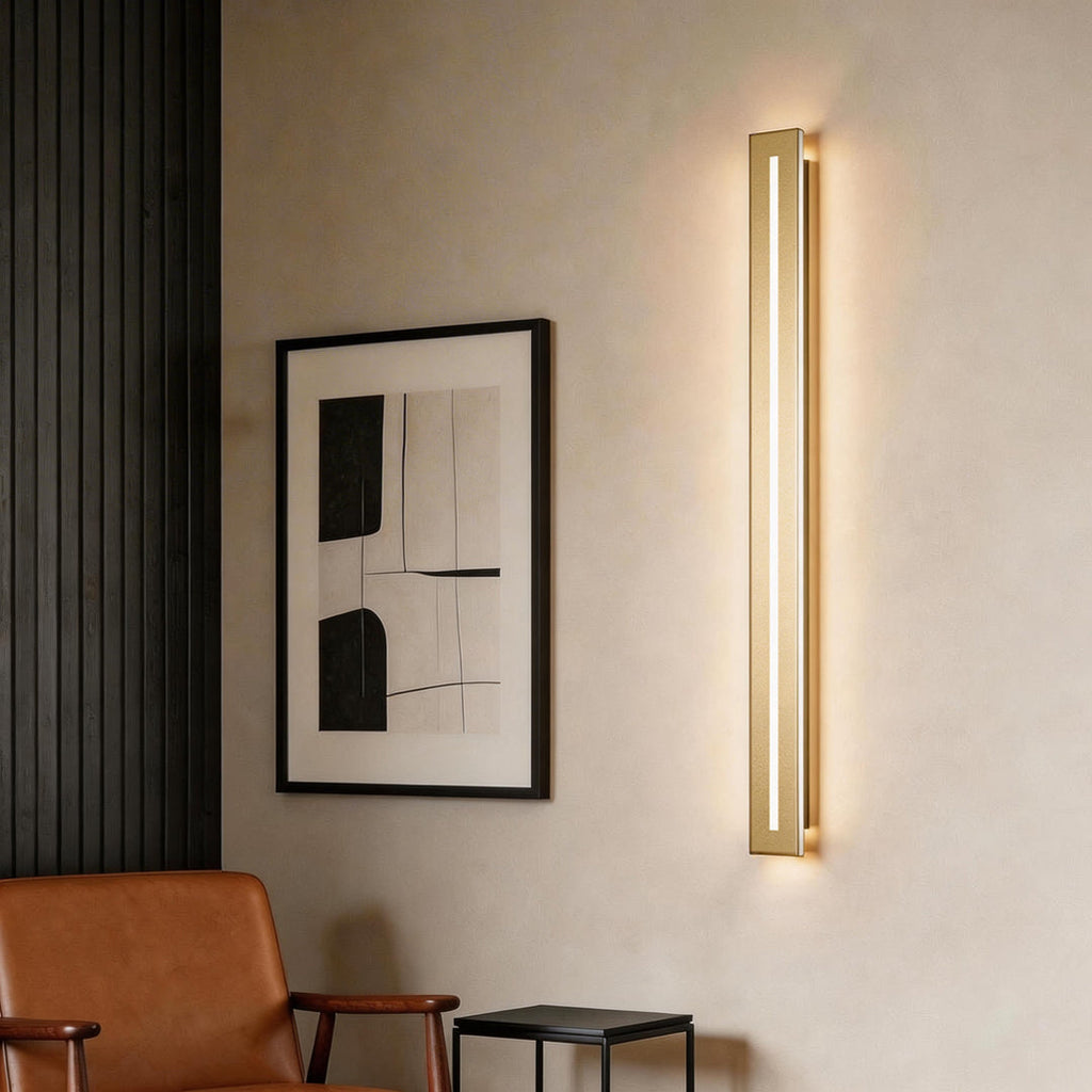 Modern LED Linear Black Wall Sconce - Iron Light Fixture