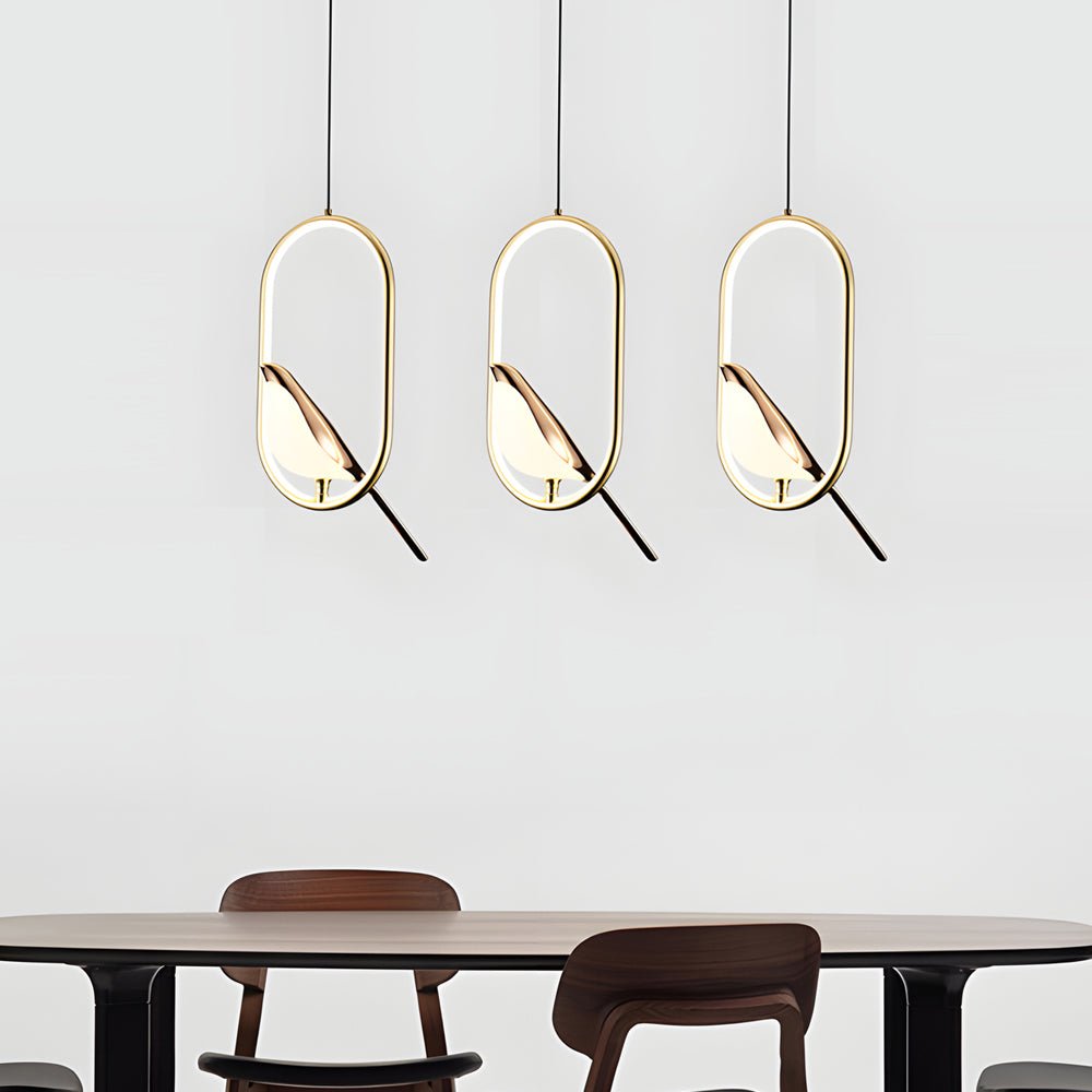 Modern Magpie Pendant Light - Oval Ring Chandelier, Stylish Lighting, Contemporary Design, Home Decor, LED Pendant Fixture