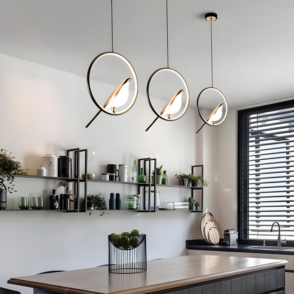 Modern Magpie Pendant Light - Oval Ring Chandelier, Stylish Lighting, Contemporary Design, Home Decor, LED Pendant Fixture
