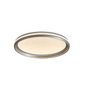 Metal Flush Mount Light - Silver Finish White Acrylic Ceiling Light