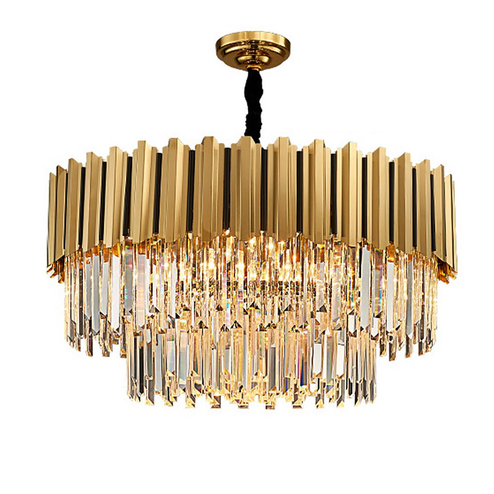 Modern Minimalist Crystal LED Chandelier for Living Room Dining Room Bedroom