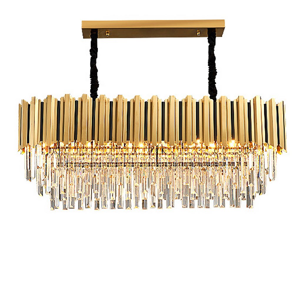 Modern Minimalist Crystal LED Chandelier for Living Room Dining Room Bedroom