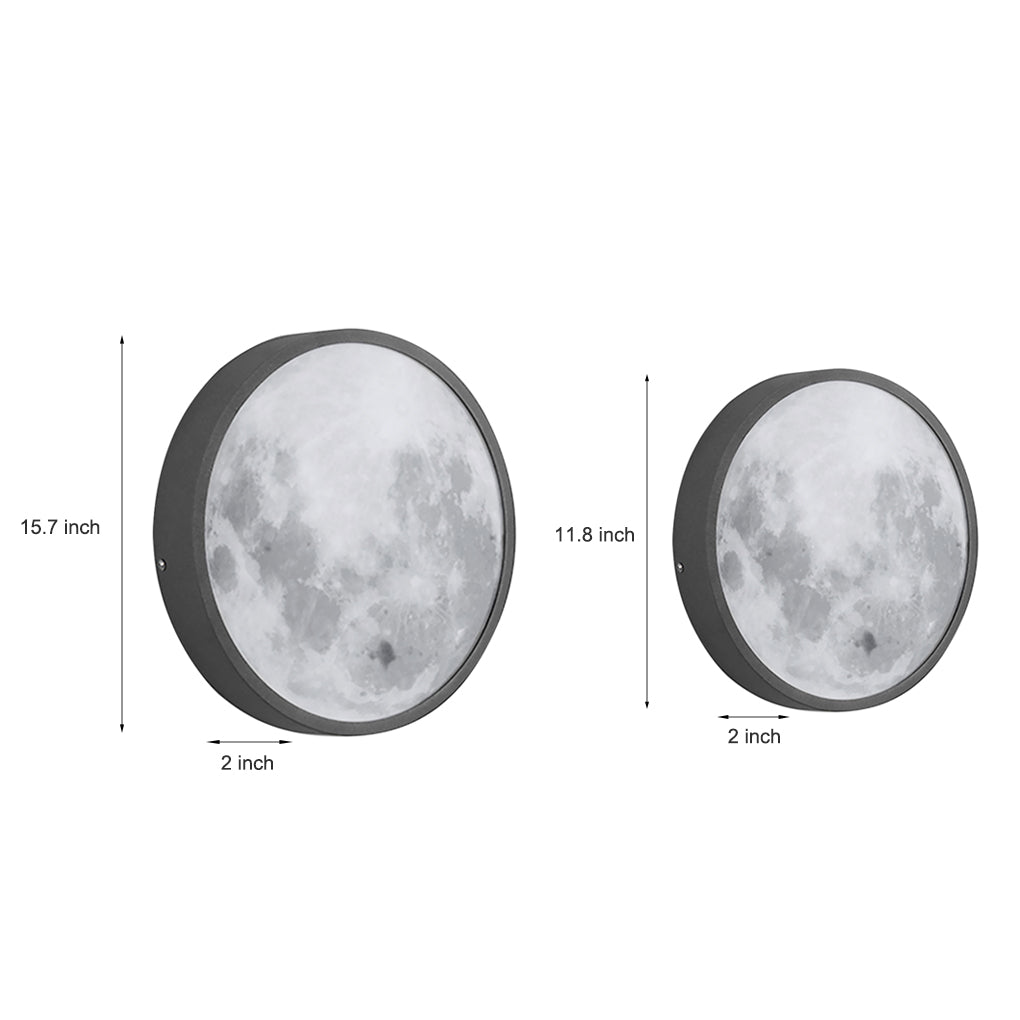 Modern Moon Wall Light - Creative Outdoor Waterproof LED Fixture