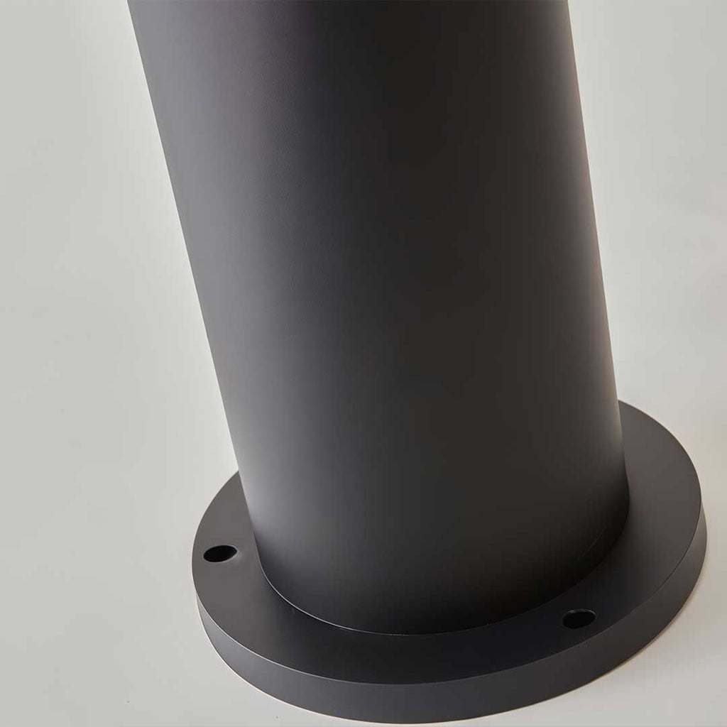 Modern Circular LED Bollard Light Fixture for Exterior Use