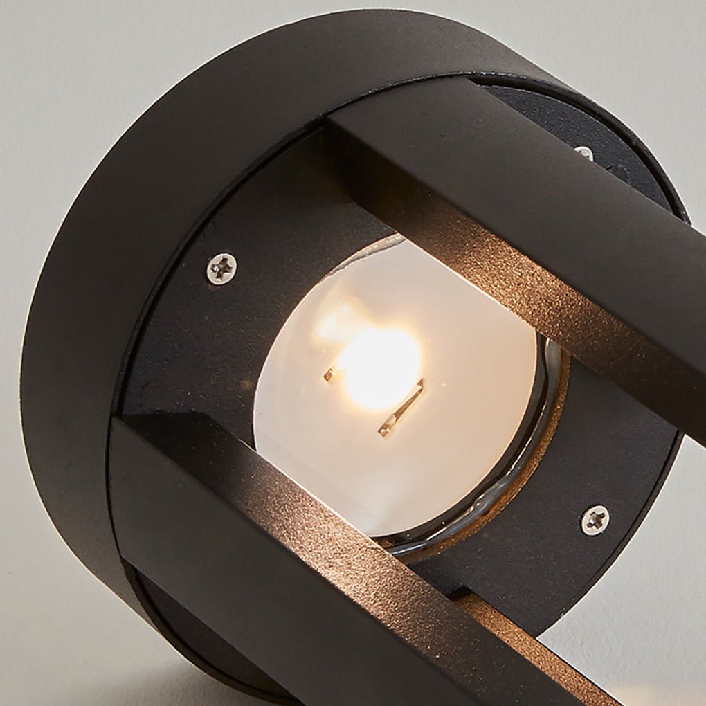 Modern Circular LED Bollard Light Fixture for Exterior Use