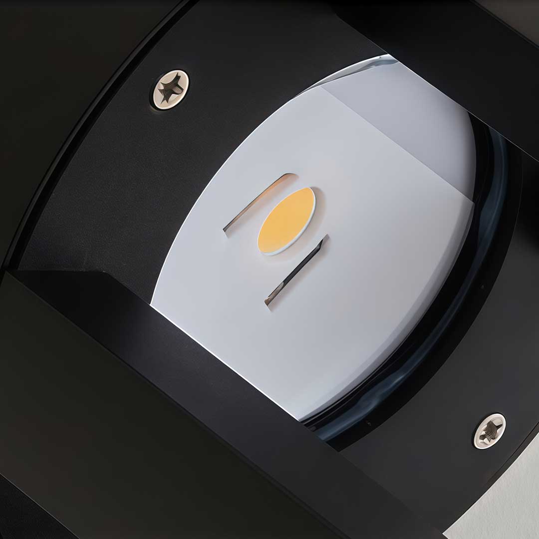 Modern Circular LED Bollard Light Fixture for Exterior Use