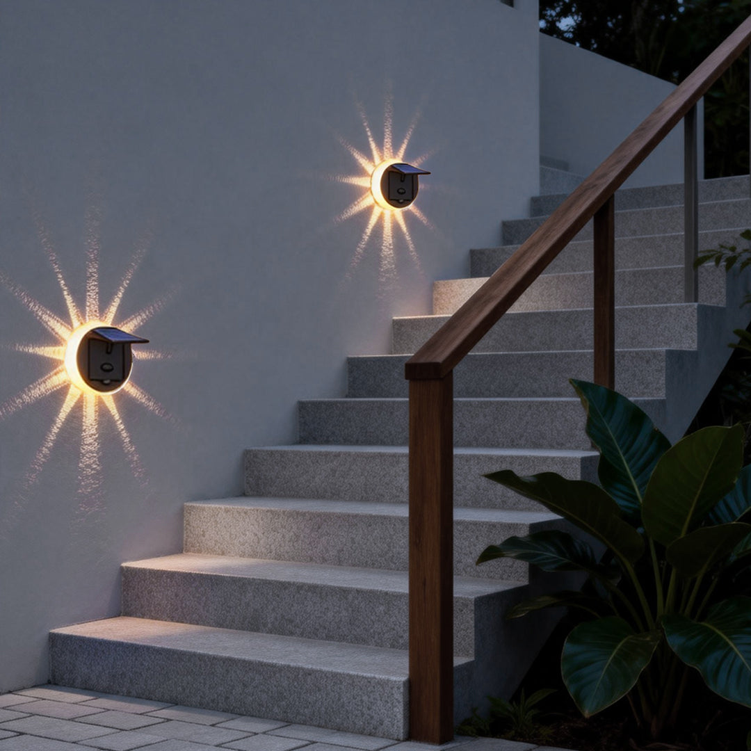 Outdoor Solar Petal Wall Lamp - Garden Lighting Solution