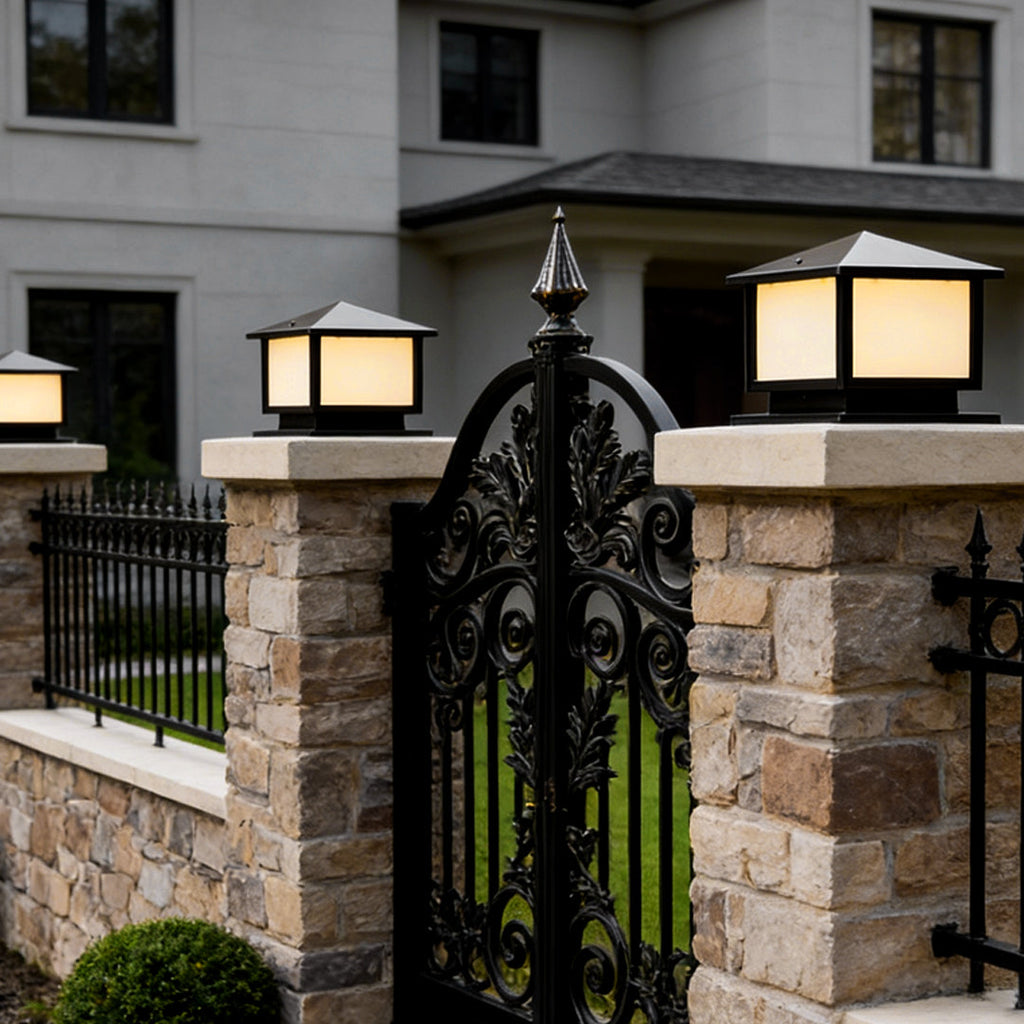Modern LED Outdoor Pillar Lights - Waterproof Fence Lighting