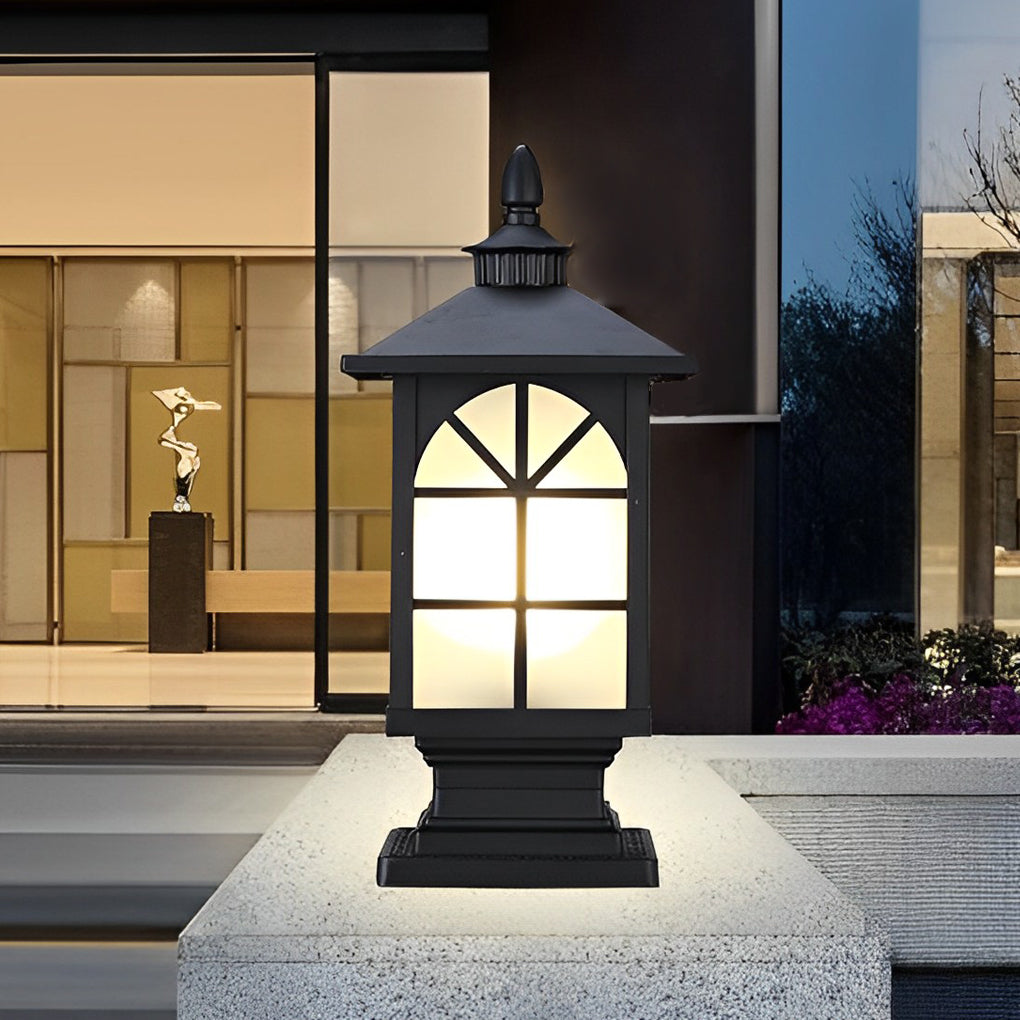 Modern Waterproof Street Light Pillar - Retro Outdoor Lighting Solution