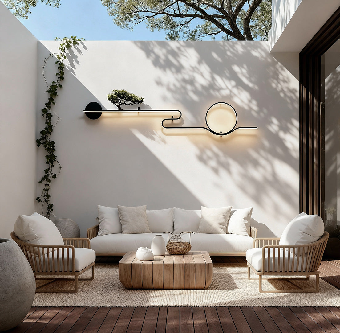 Retro Waterproof LED Wall Sconce - Outdoor Tree Landscape Light