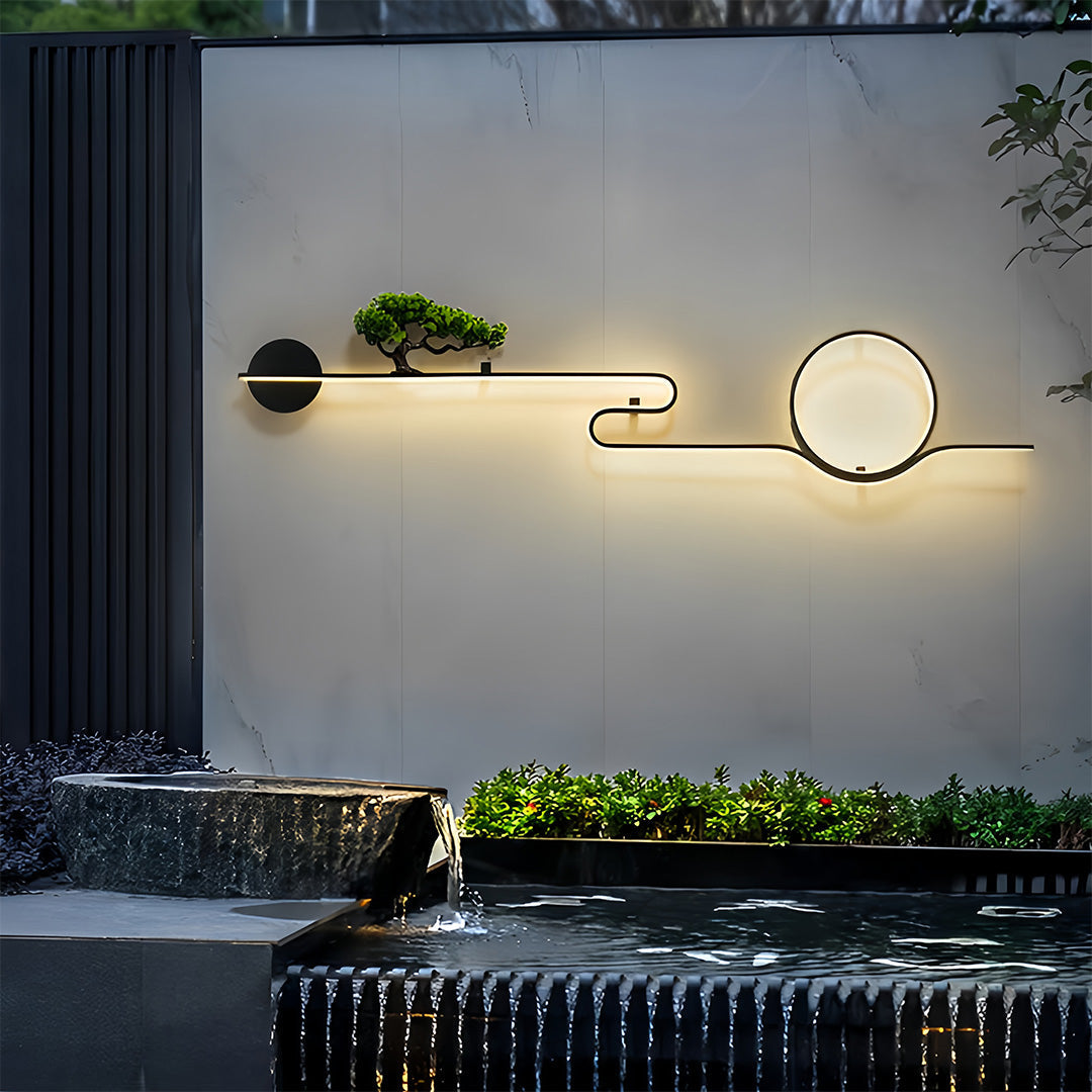 Retro Waterproof LED Outdoor Wall Light Sconce for Tree Landscape