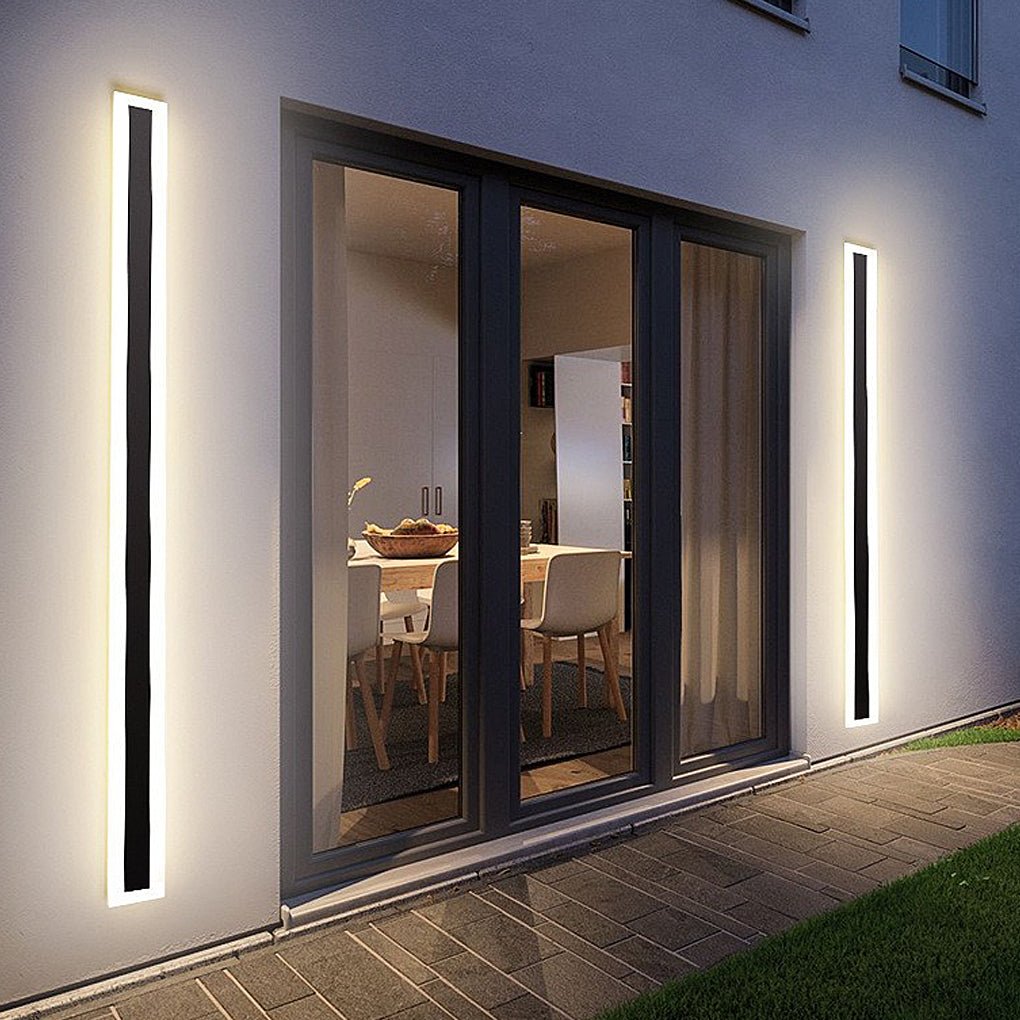 Acrylic Outdoor Linear Wall Sconce - Iron Ambiance Light