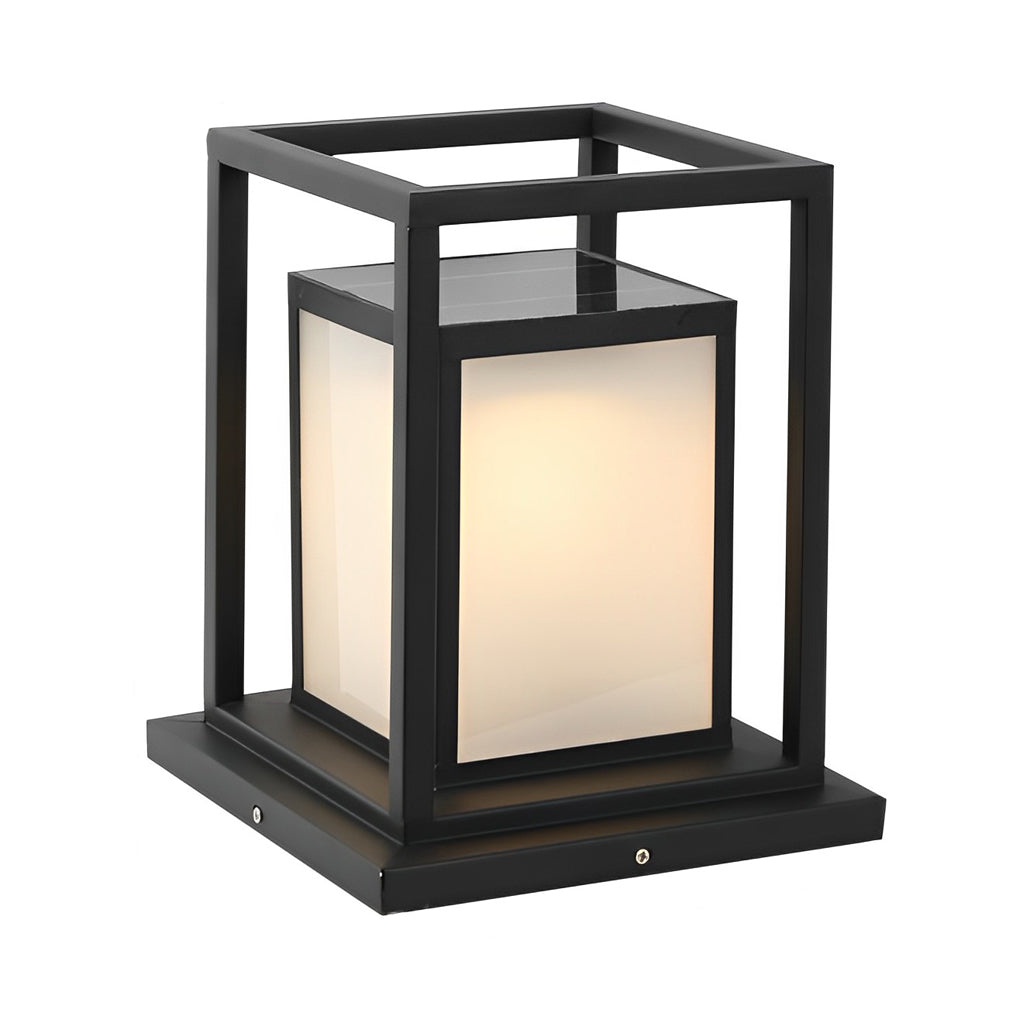 Outdoor Waterproof LED Pillar Lights - Modern Black Design