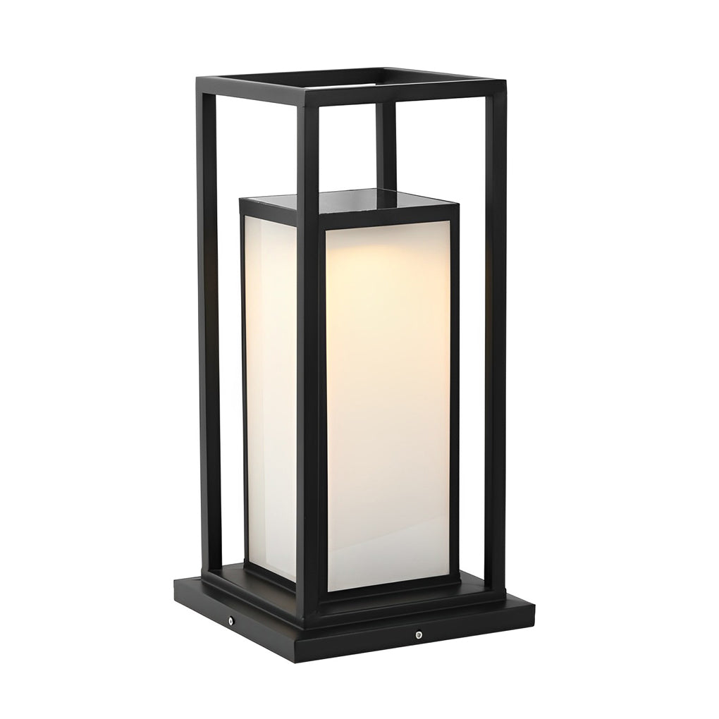 Outdoor Waterproof LED Pillar Lights - Modern Black Design
