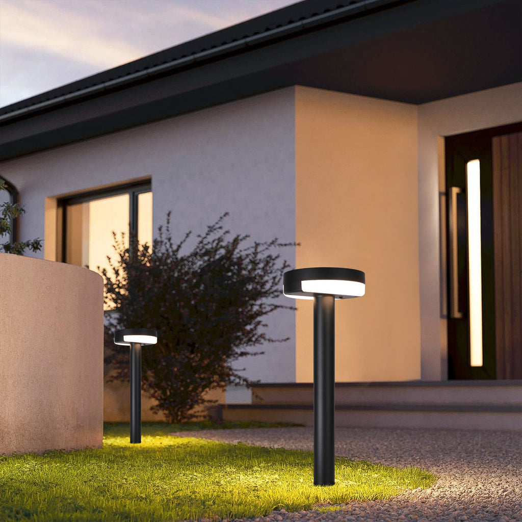 Modern Outdoor Waterproof Metal Pathway Light - Durable, Stylish, Solar Landscape Lighting for Gardens and Walkways