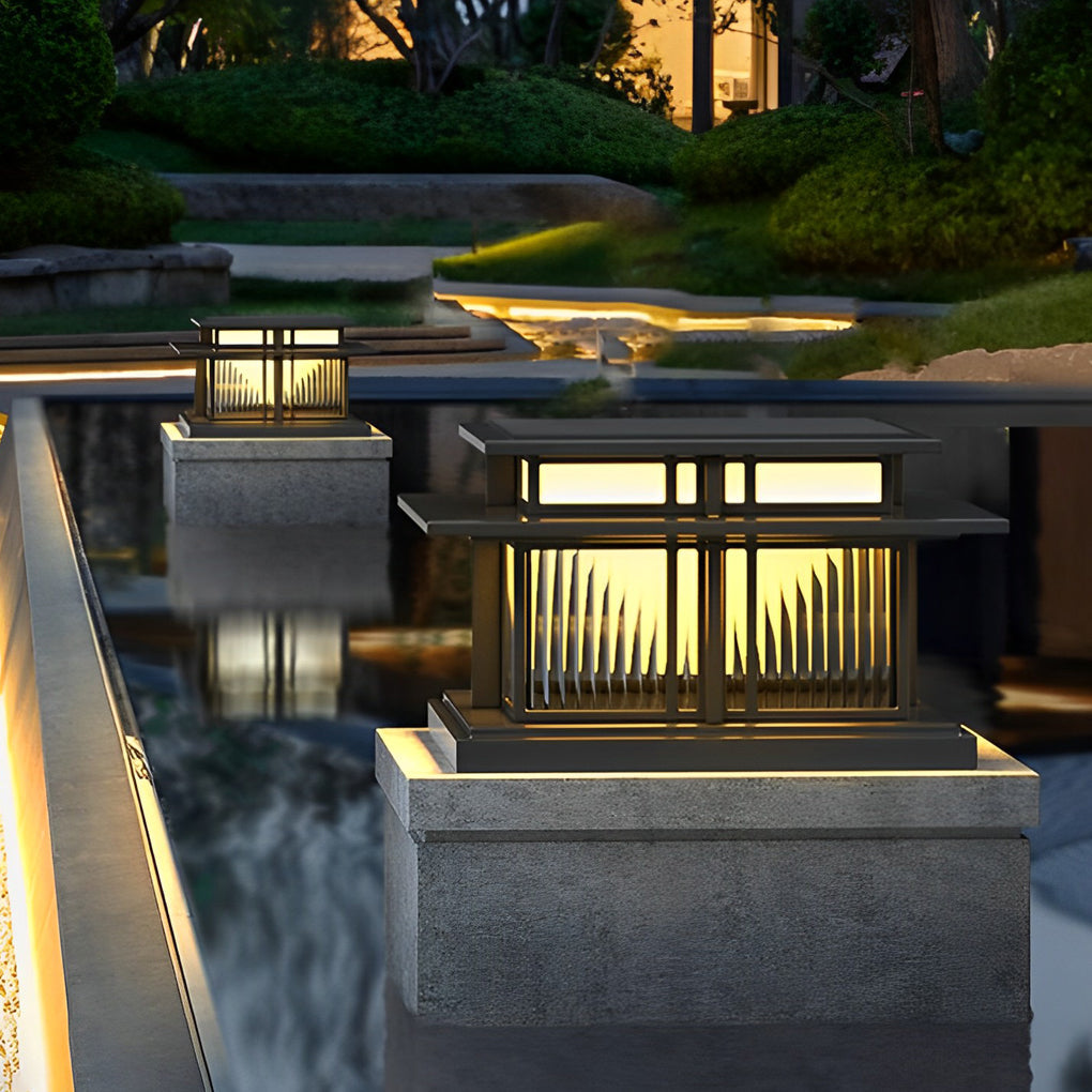 Modern Waterproof LED Porch Pillar Lights Outdoor Decor