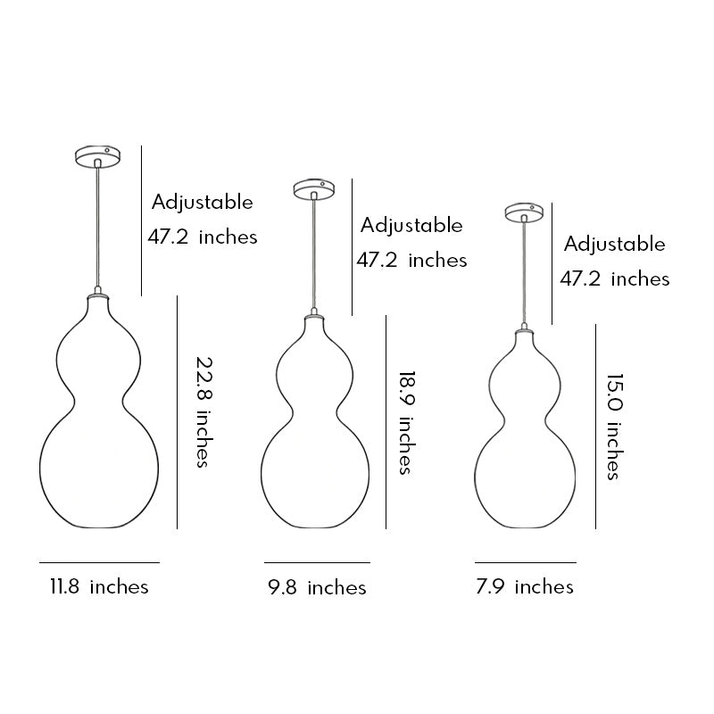 Modern Woven Rattan Gourd Pendant Light - Country Style Hanging Ceiling Fixture
