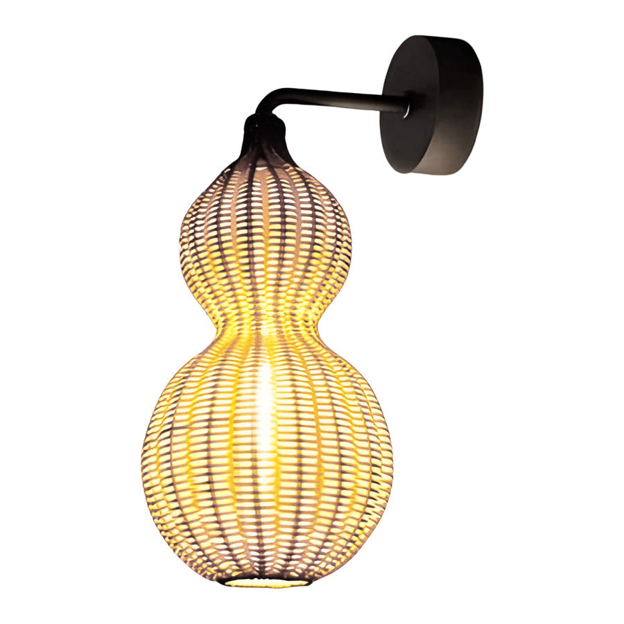 Modern Woven Rattan Gourd Pendant Light - Country Style Hanging Ceiling Fixture