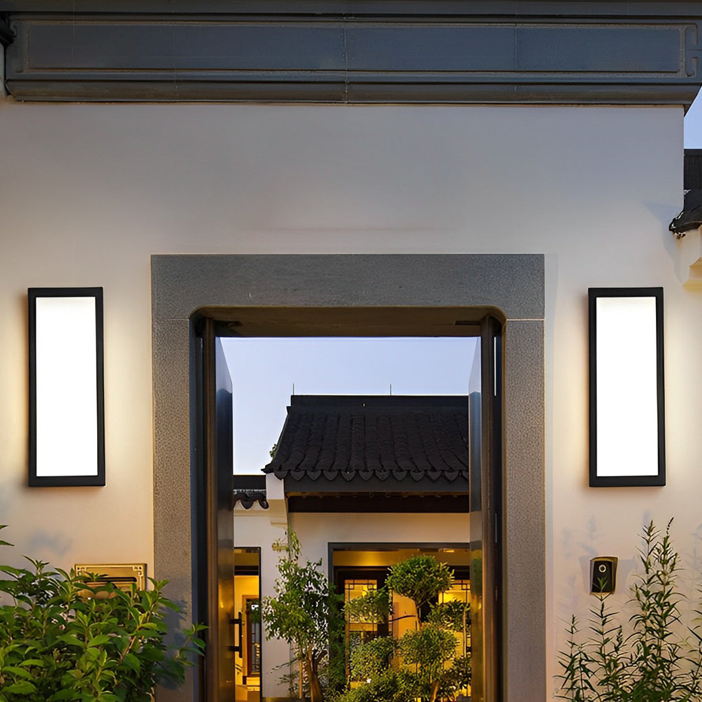 Modern Waterproof LED Outdoor Wall Light - Rectangle Design