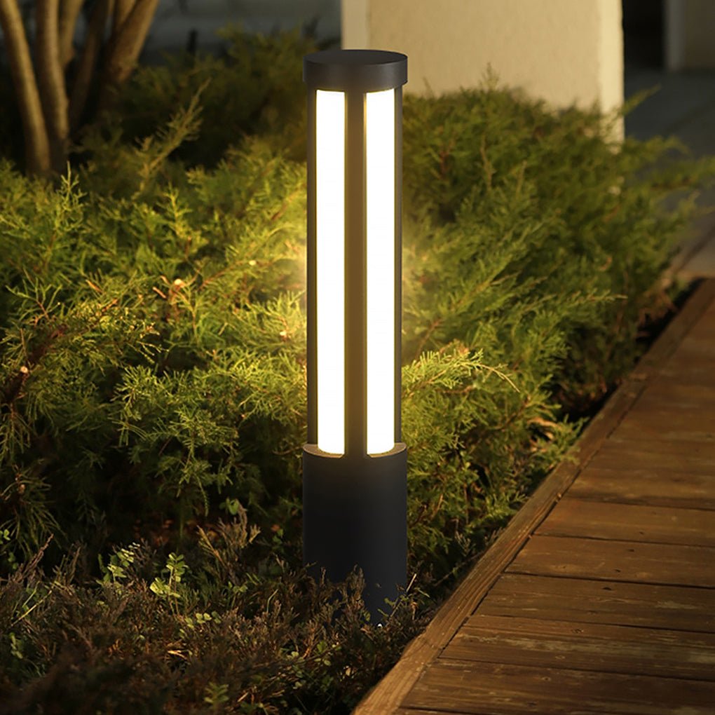 Modern Cylindrical LED Bollard Lights for Landscape Lighting