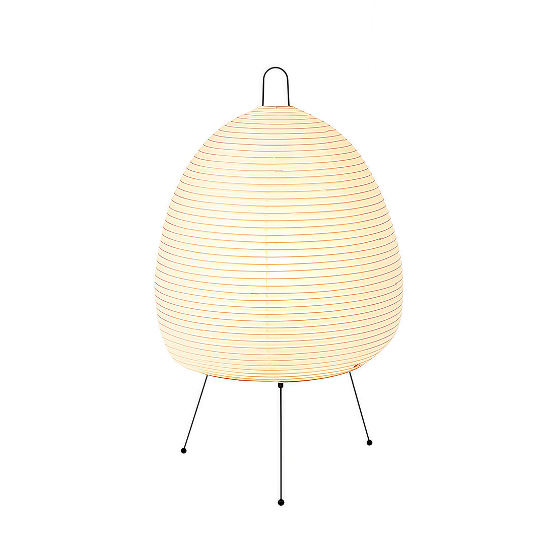 Rice Paper Table Lamp - Minimalist Wabi-Sabi Light Design