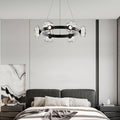 LED Dome Glass Ring Chandelier - Modern Nordic Ceiling Light