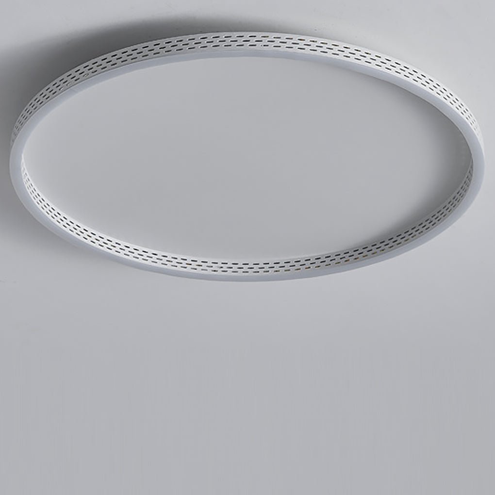 Modern Dimmable LED Flush Mount Ceiling Light with Hollow Edge