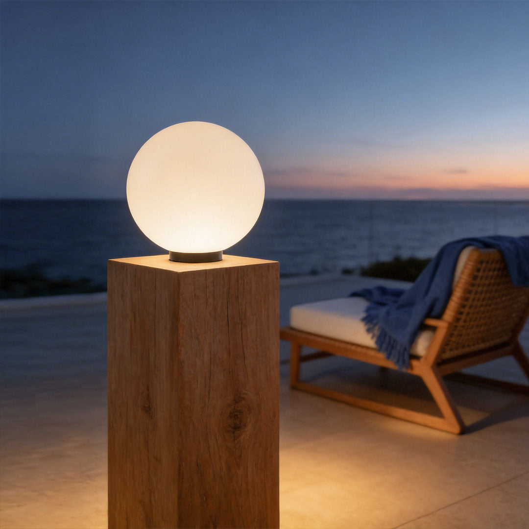 Acrylic Moon-Shaped Landscape Light Waterproof Modern Design