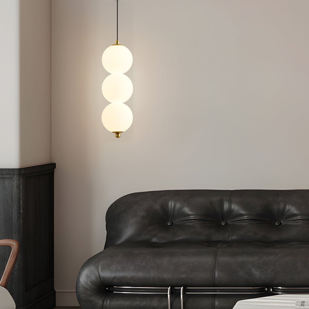Modern Round Vertical Balls LED Chandelier Dimmable Pendant Lamp