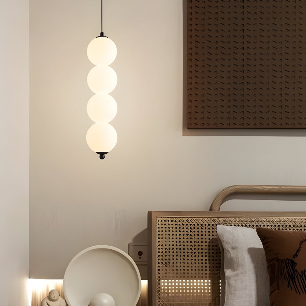 Modern Round Vertical Balls LED Chandelier Dimmable Pendant Lamp