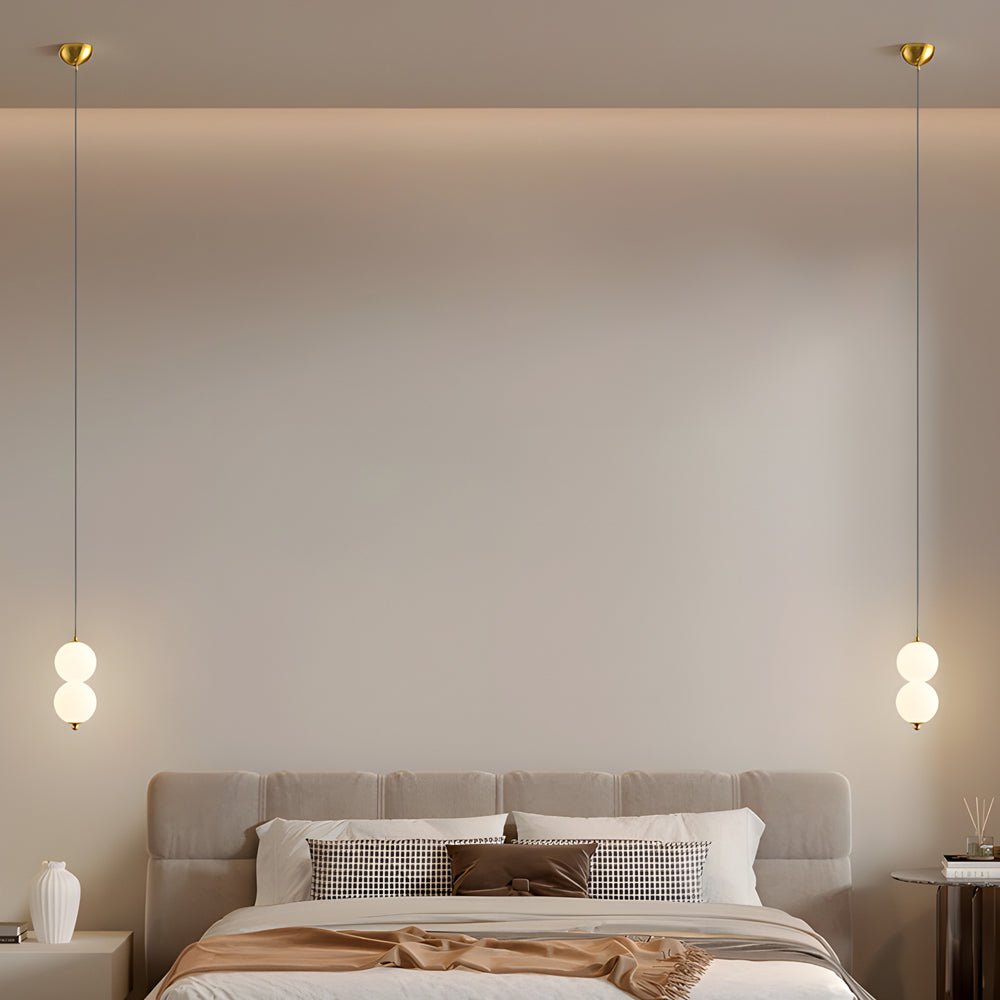 Modern Round Vertical Balls LED Chandelier Dimmable Pendant Lamp