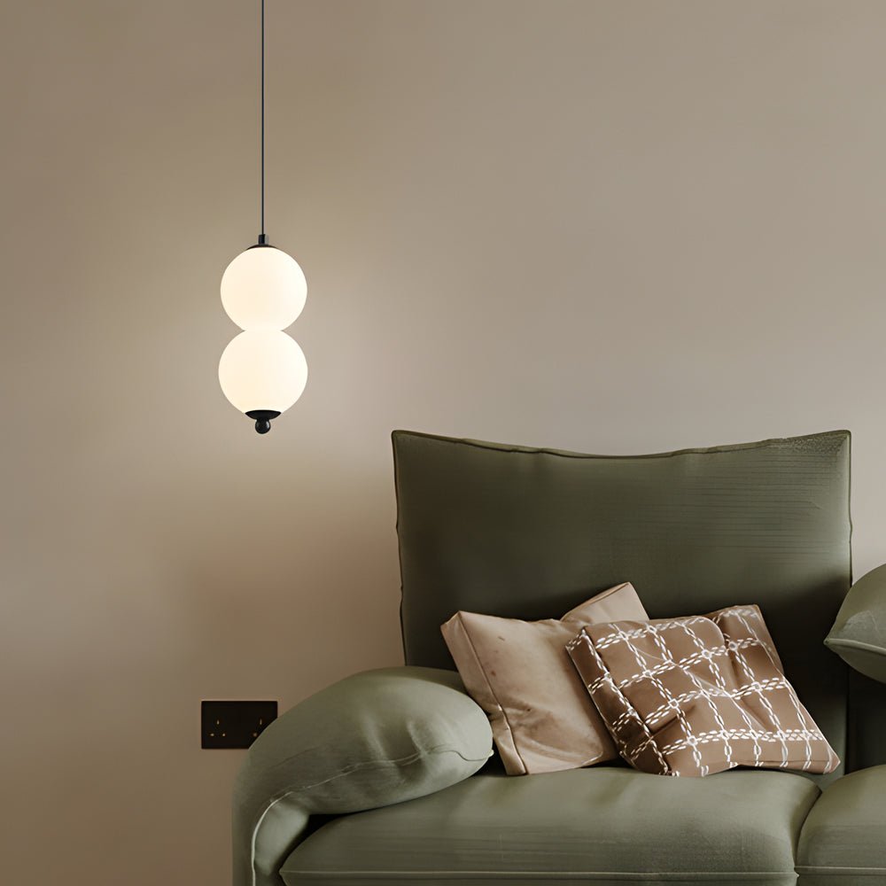 Modern Round Vertical Balls LED Chandelier Dimmable Pendant Lamp