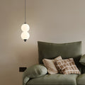 Modern Round Vertical Balls LED Chandelier Dimmable Pendant Lamp