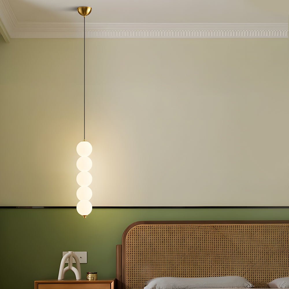 Modern Round Vertical Balls LED Chandelier Dimmable Pendant Lamp