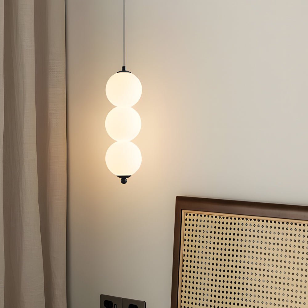 Modern Round Vertical Balls LED Chandelier Dimmable Pendant Lamp