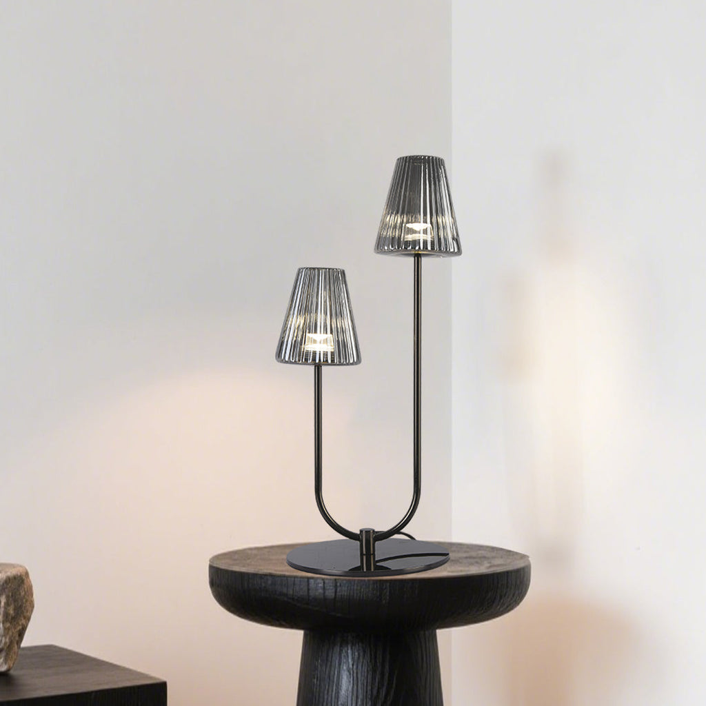 Minimalist Black LED Table Lamp - Elegant American Modern Design for Home and Office Lighting