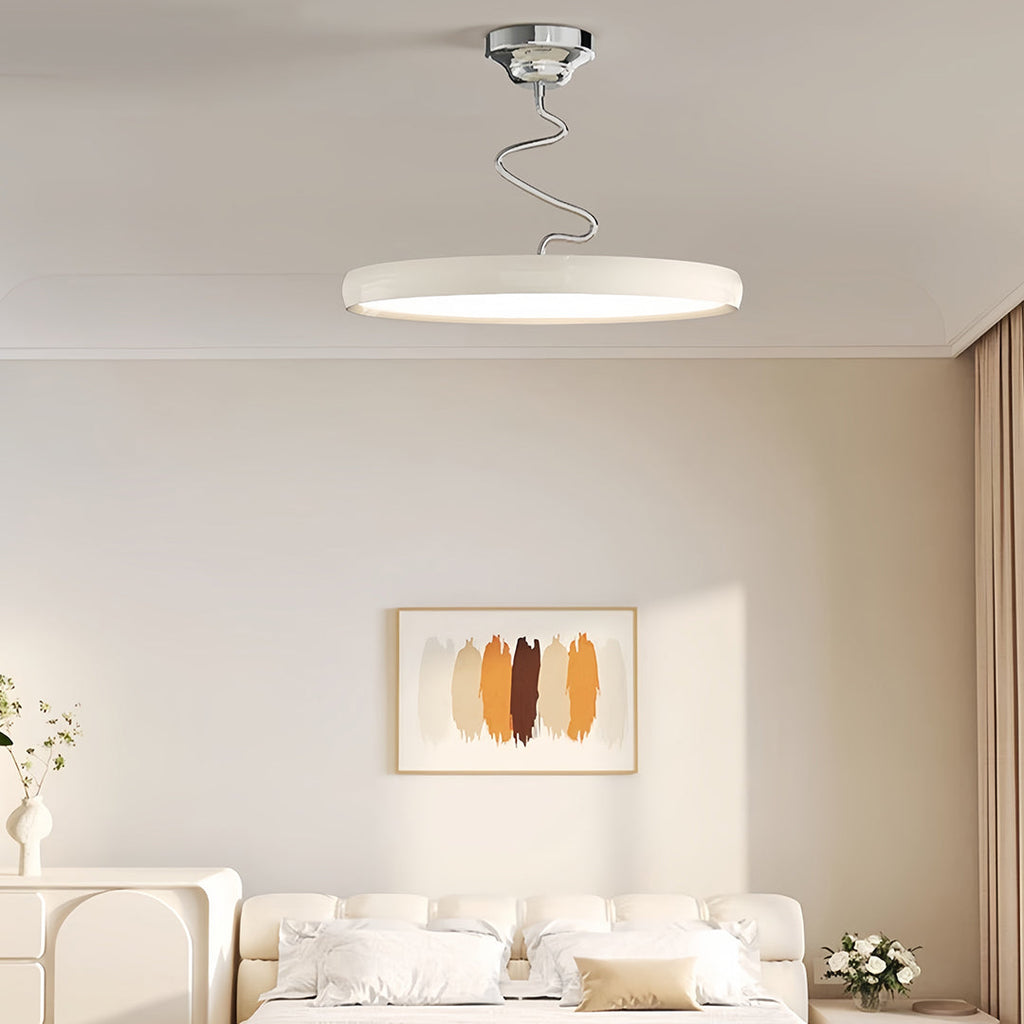 Modern Semi Flush Mount Twisted Full-Spectrum Ceiling Light