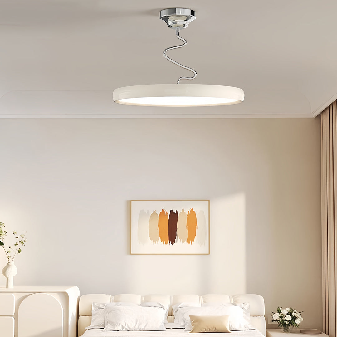 Modern Semi Flush Mount Twisted Full-Spectrum Ceiling Light