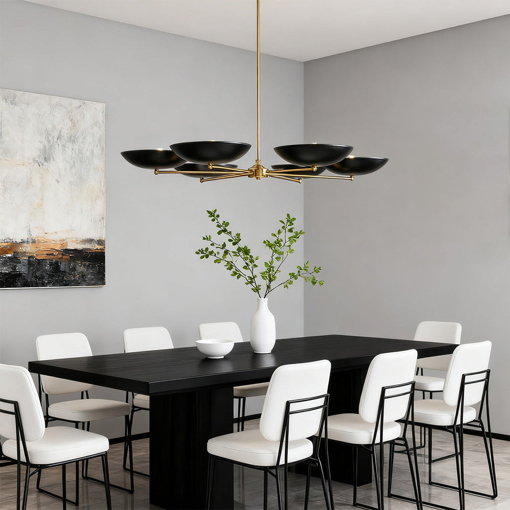 Black and Gold Vintage Chandelier Contemporary Ceiling Light