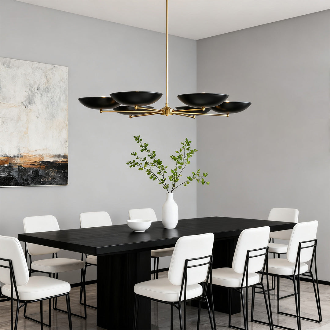 Black and Gold Vintage Chandelier Contemporary Ceiling Light