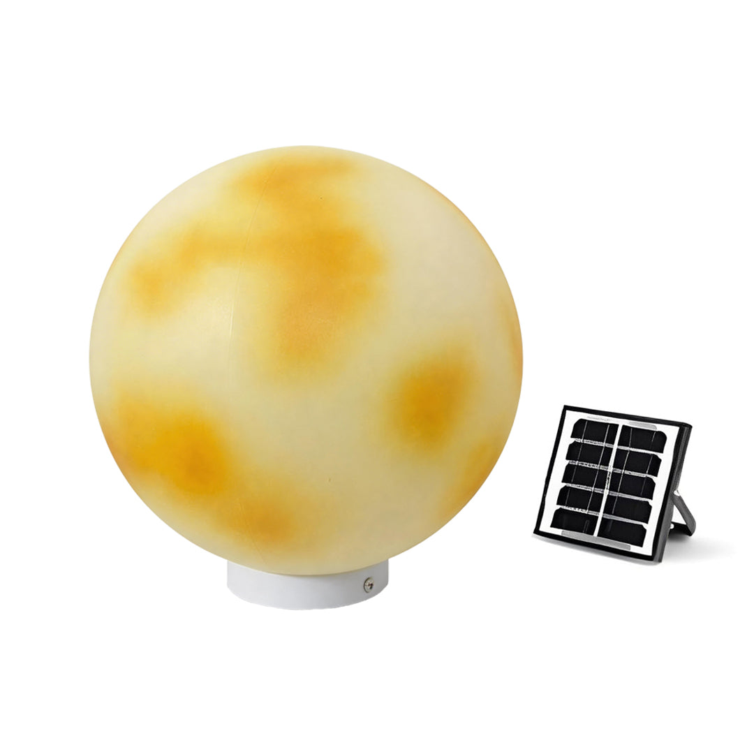 Moon-Shaped Stone Pillar Light - Outdoor Decorative Solar Lantern