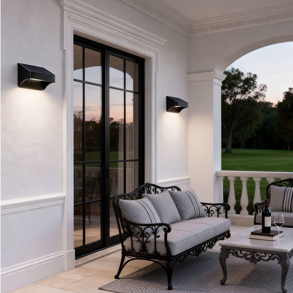 Solar Outdoor Wall Lights – Dusk to Dawn Waterproof Ambient Minimalist Lighting