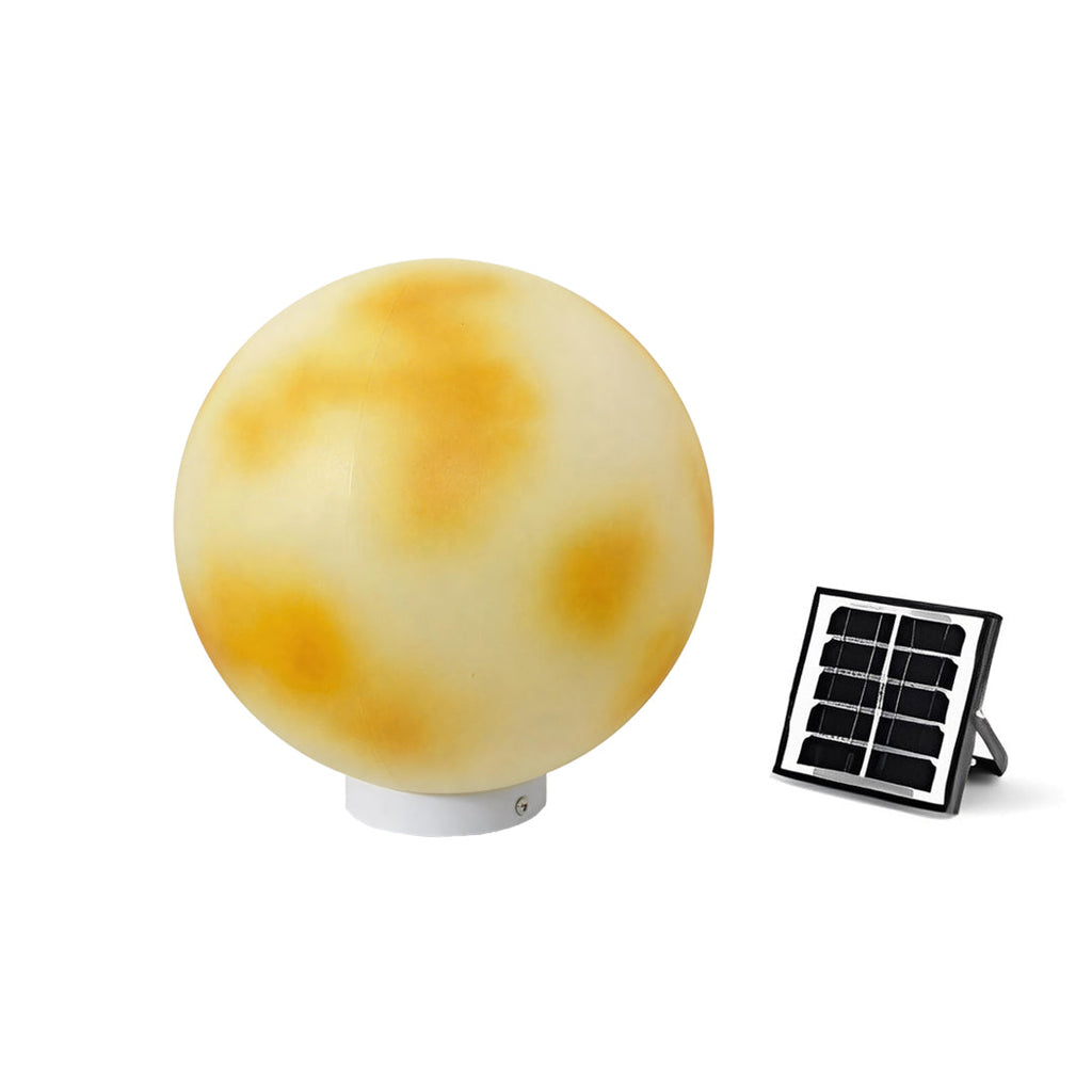 Moon-Shaped Stone Pillar Light - Outdoor Decorative Solar Lantern