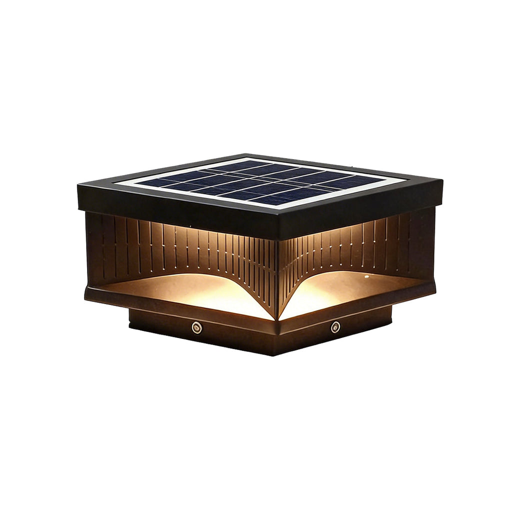 Square Outdoor Pillar Lights - Decorative LED Stripe Lighting