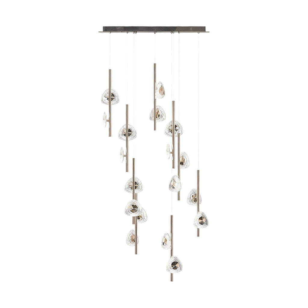 Staircase Crystal Chandelier - Modern Aluminum Ceiling Light