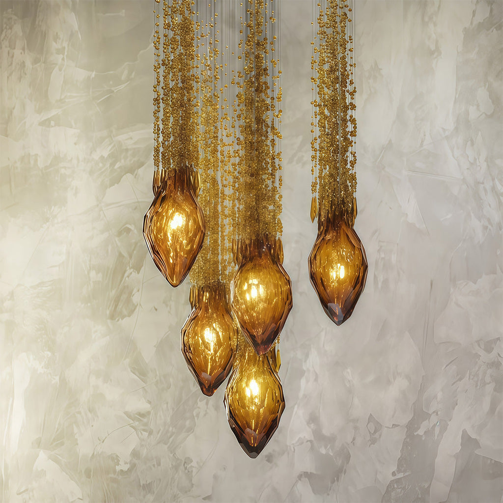 Stairway Crystal Chandelier Light Ceiling Fixture